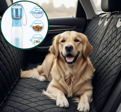 Complete Adventure Bundle – Premium Seat Cover + 3-in-1 Travel Water Bottle